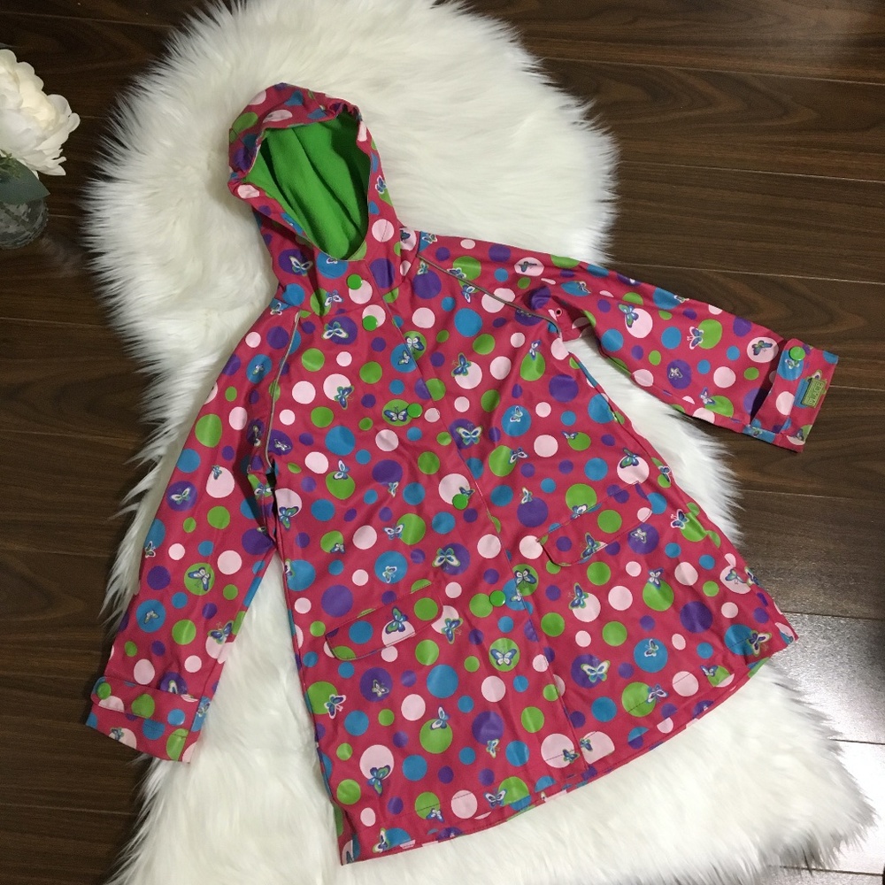 Spring Fleece Lined Rain Jacket - Raincoat Girls